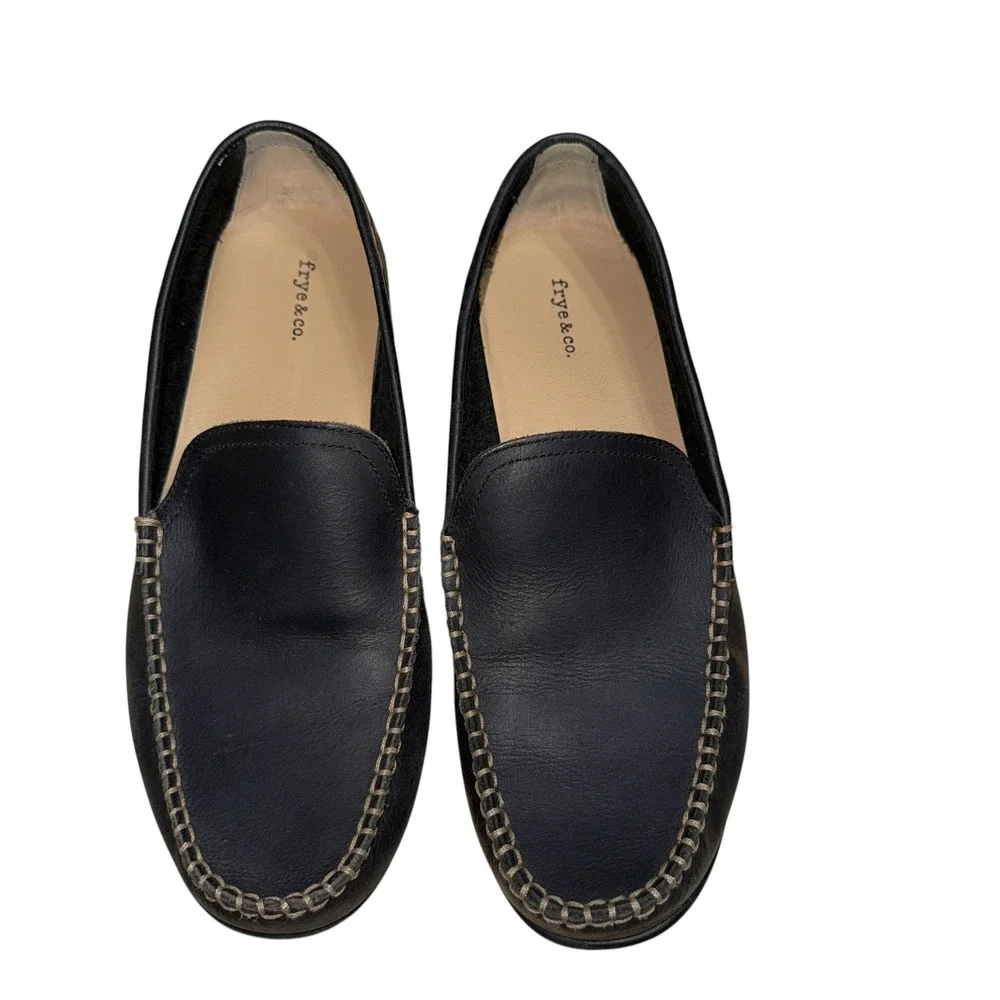 EUC Frye & Co Men's Lewis Venetian Black Leather Loafer Size 10